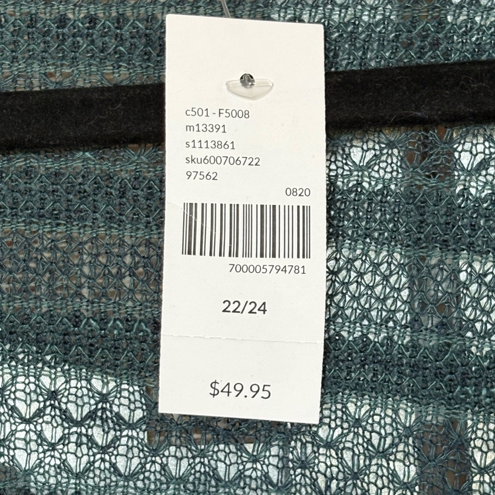 NWT Lane Bryant Teal Sweater Shrug - Picture 3 of 6